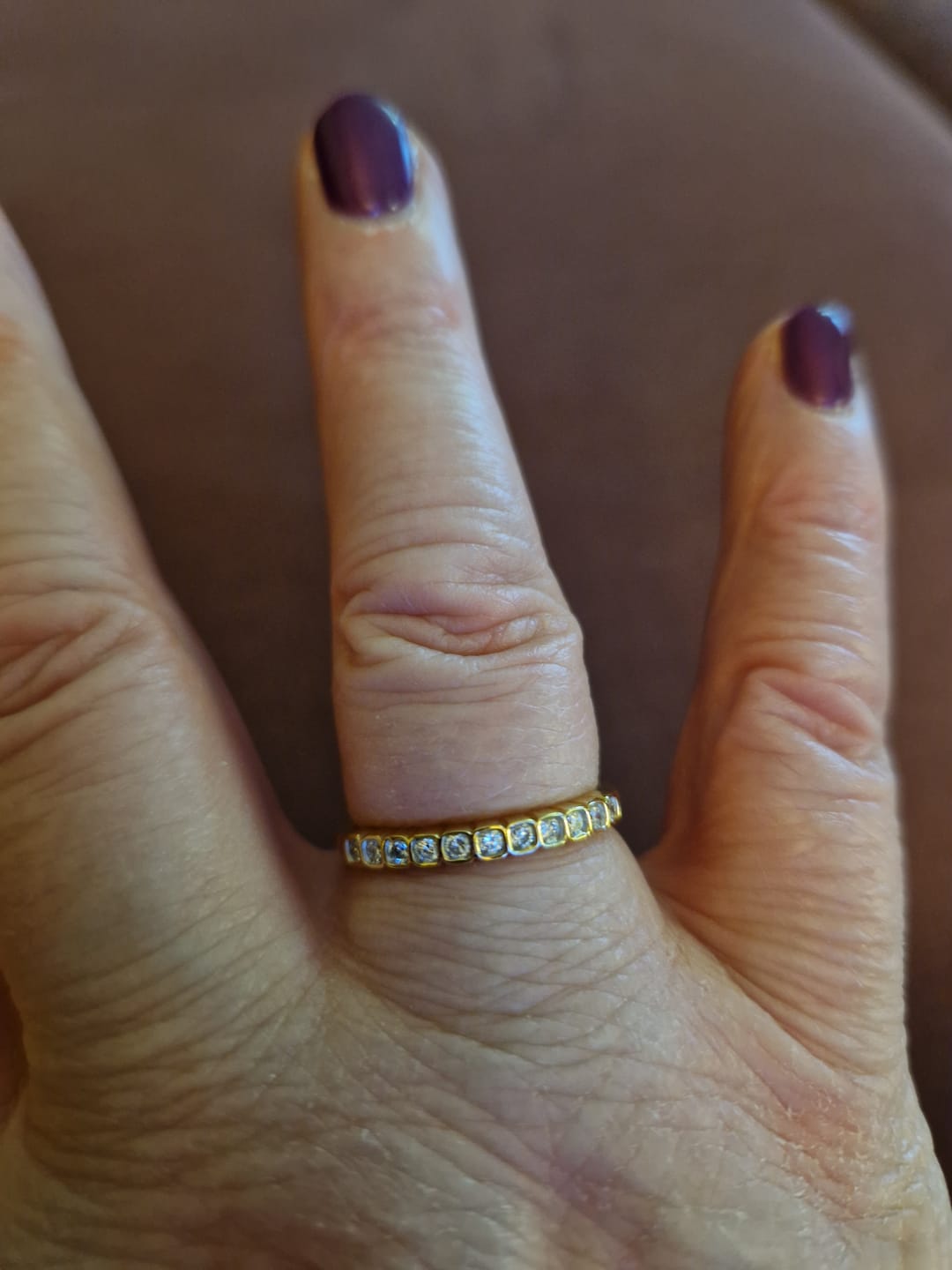 Customer photo review of Versa Half Eternity Lab Grown Diamond Band Ring