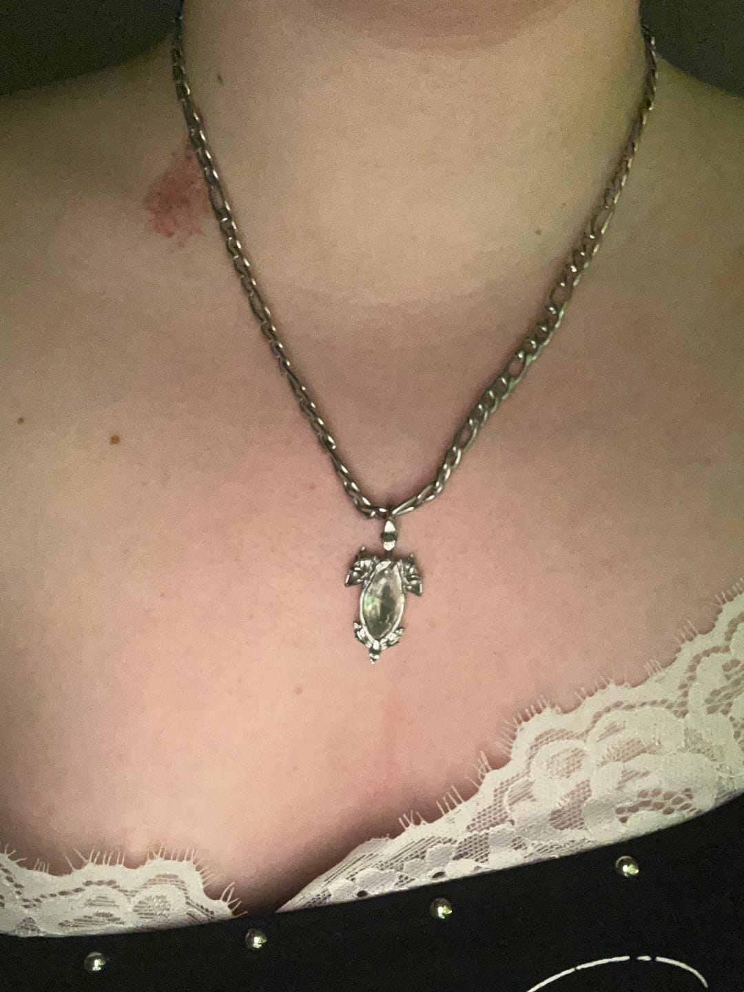 Customer photo review of BIRTHSTONE PENDANT