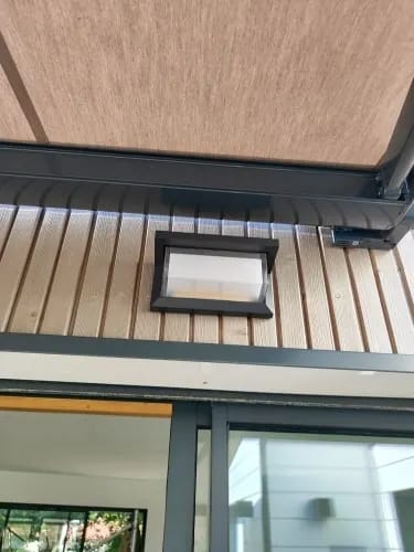 Customer photo review of Die-Cast Outdoor Wall Light, Black Wall Sconce, IP65, Optional Sensor
