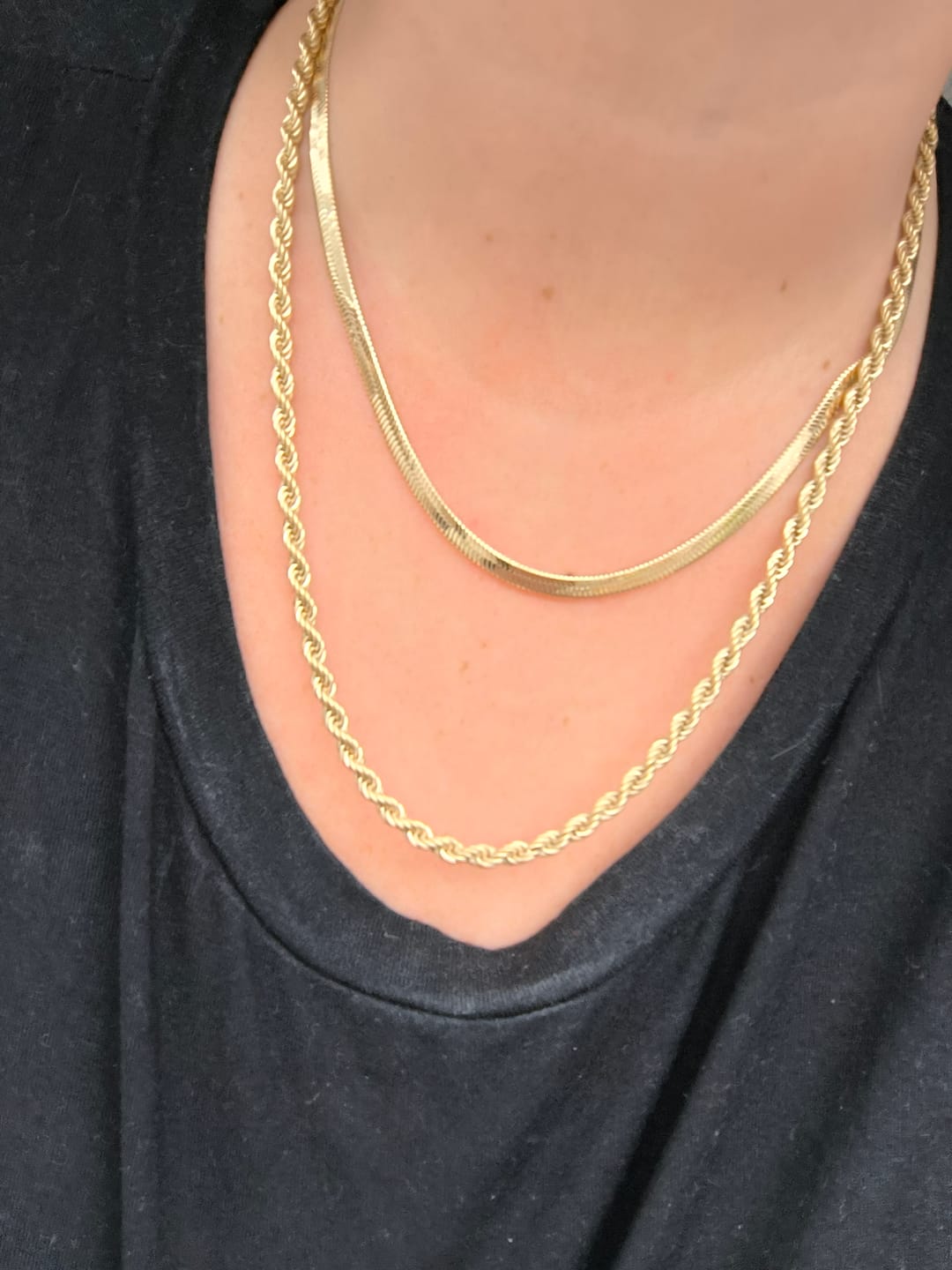 Customer photo review of Essentials Snake Chain Necklace