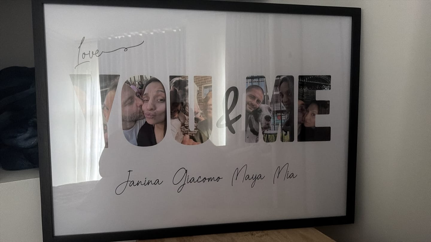 Customer photo review of You & Me - Personalized Poster