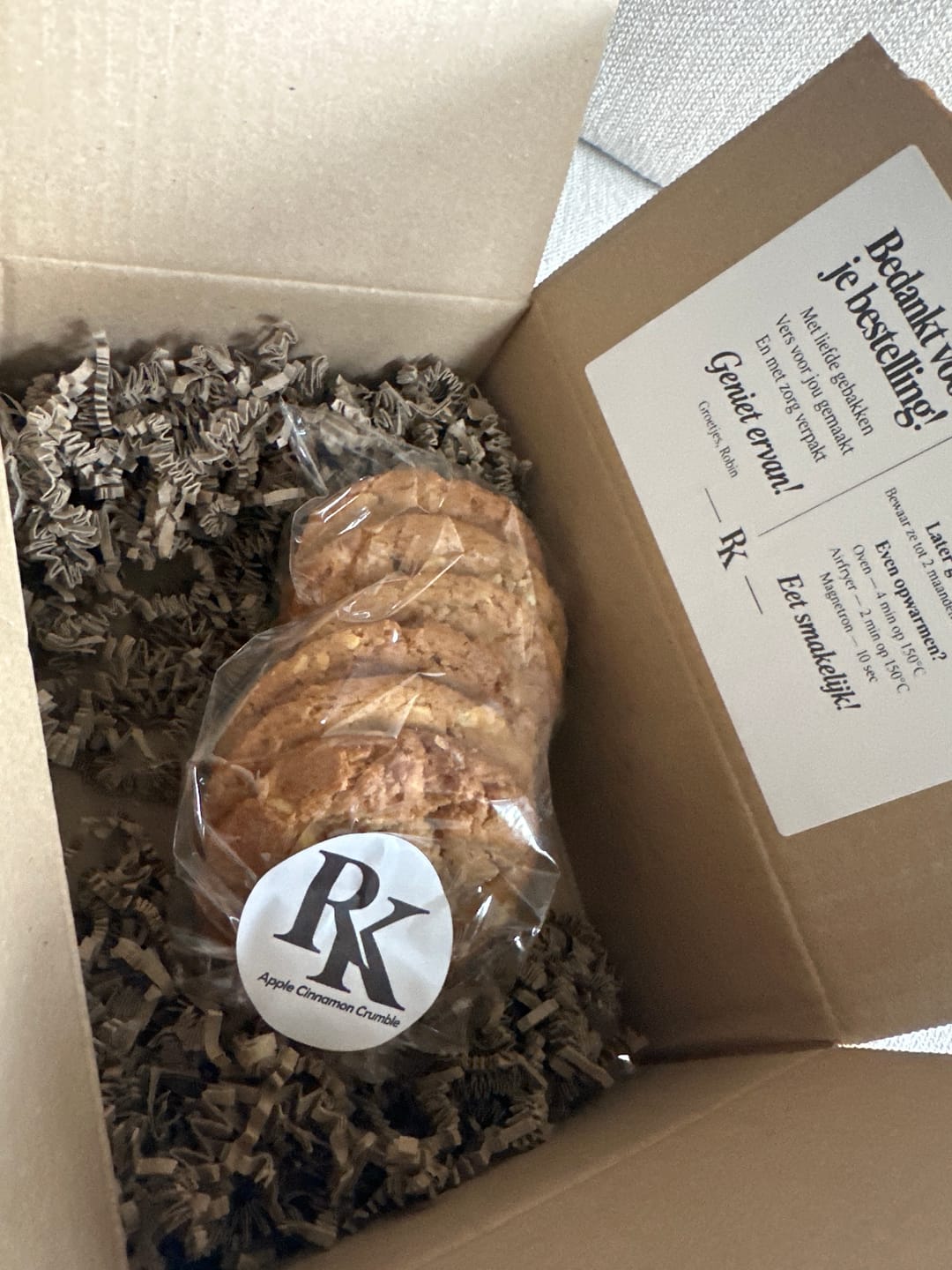Customer photo review of Apple Cinnamon Crumble Cookies