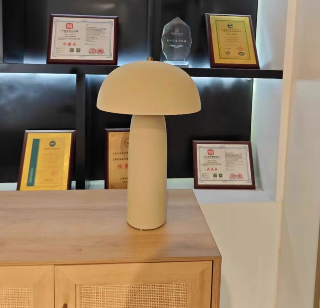 Customer photo review of Sculptural Ceramic Table Lamp, Curving Petal Base, Plug In