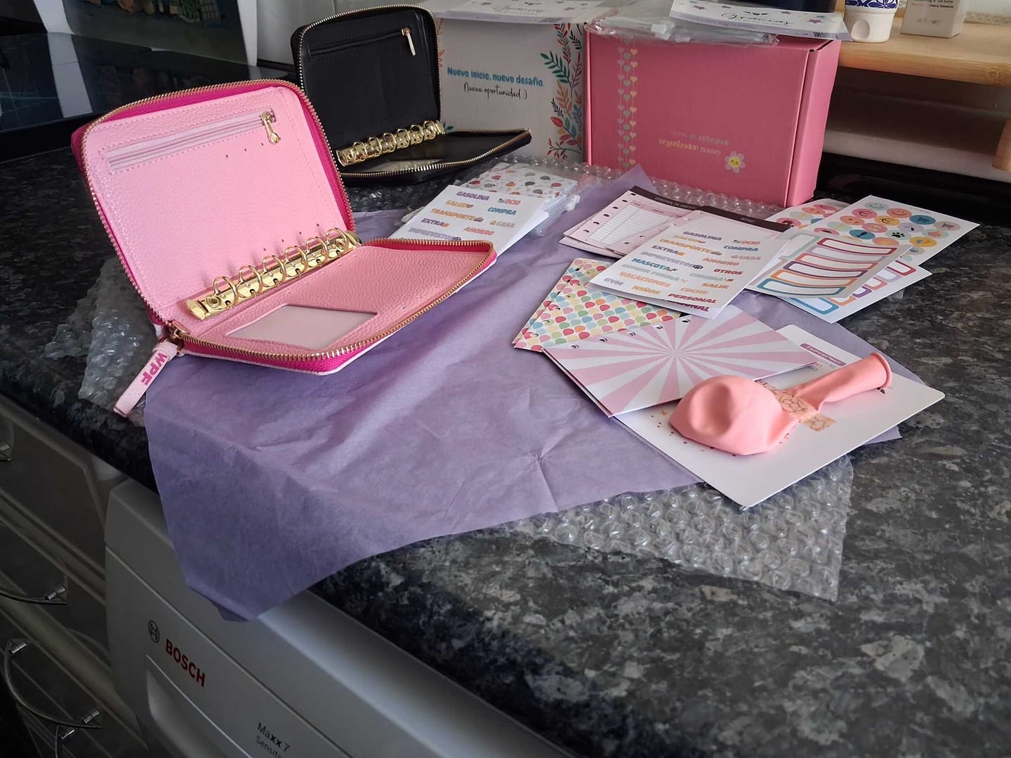 Customer photo review of Libreta de ahorro A7 con cremallera