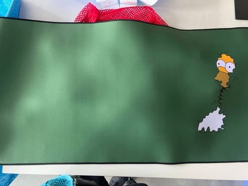 Customer photo review of Homer Desk Mat