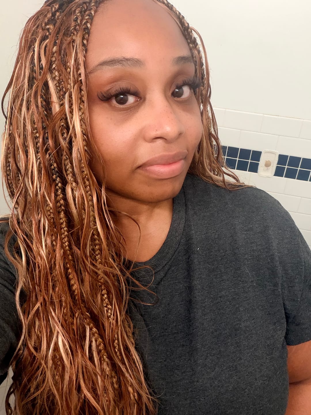 Customer photo review of #27/#30/#613 Mix Color Blend Body Wave Bulk Human Braiding Hair