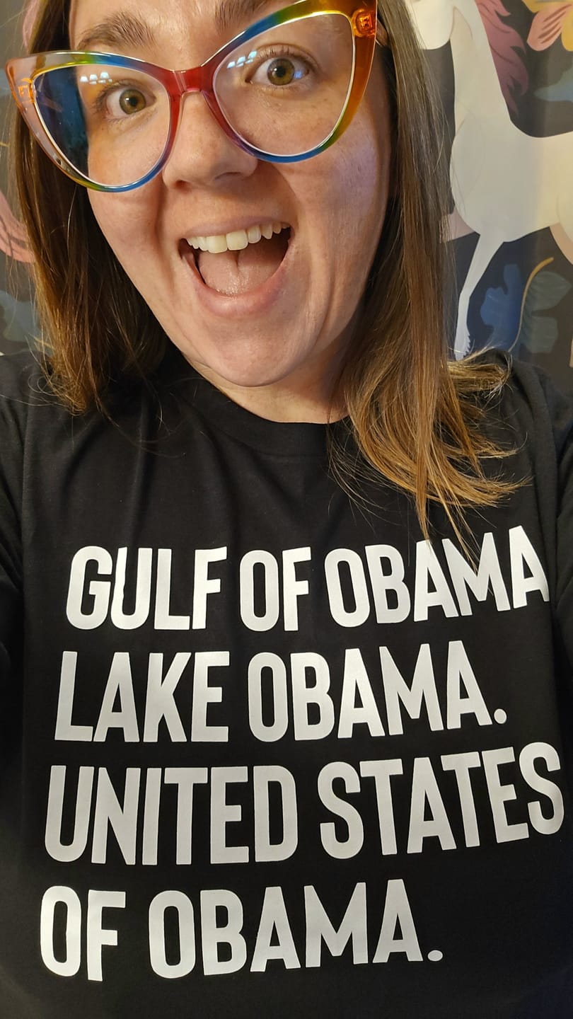 Customer photo review of Gulf of Obama. Lake Obama. The United States of Obama Unisex Tee