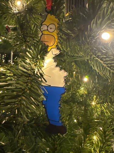 Customer photo review of Homer Hanging Christmas Tree Decoration
