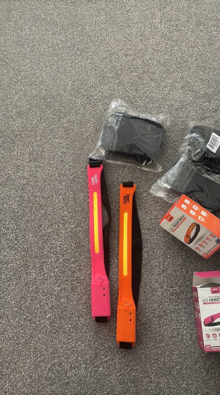 Customer photo review of Luxelight™ LED Headlamp — Limited Edition Color Collection