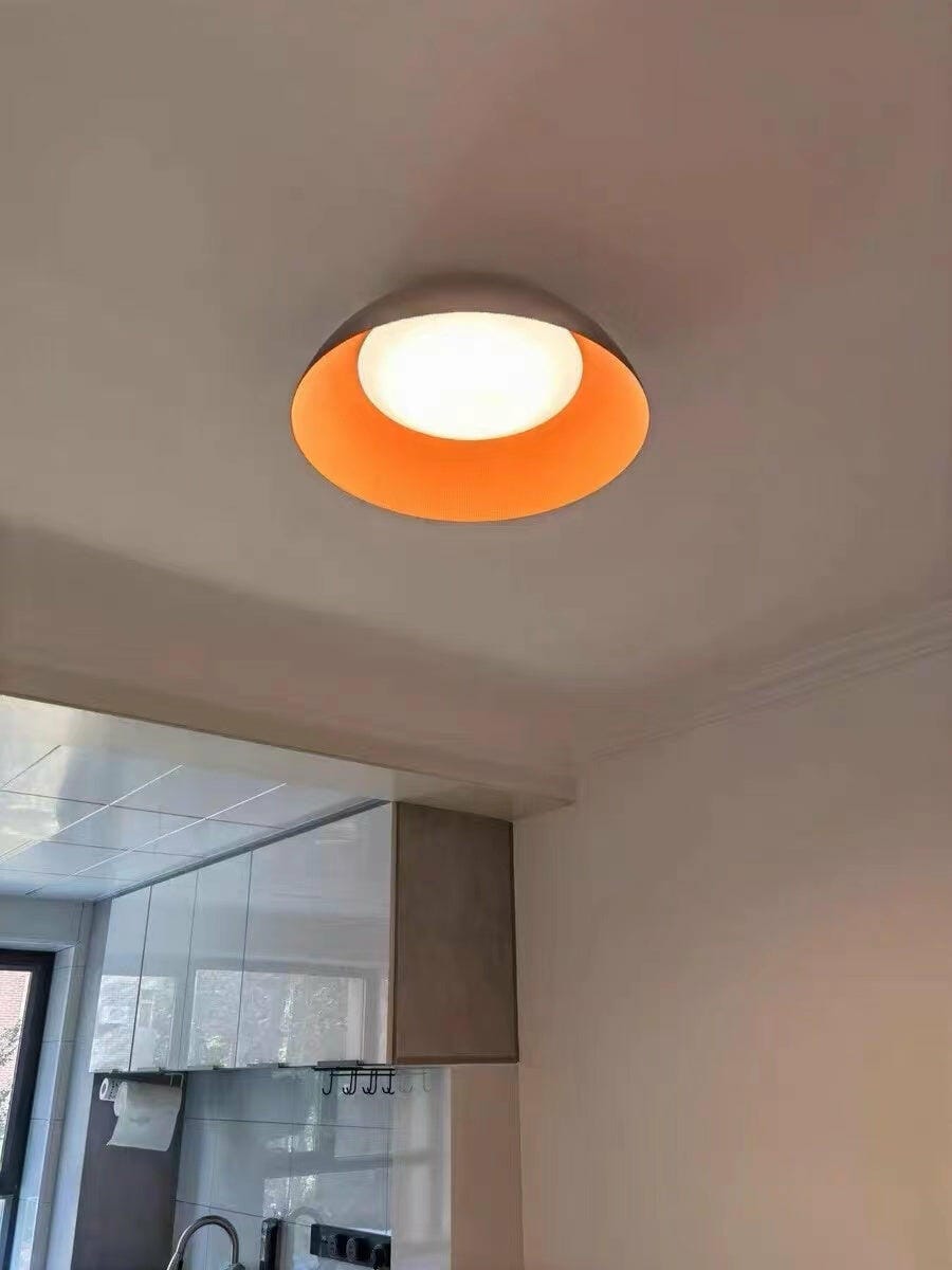 Customer photo review of Low Profile Ceiling Light, Round Aluminium, Integrated LED, 3000 K