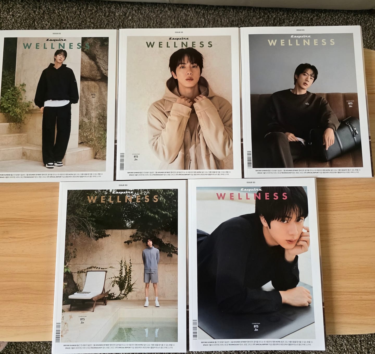 Customer photo review of BTS JIN - ESQUIRE WELLNESS BOOK 2026 OCTOBER ISSUE COVER SET