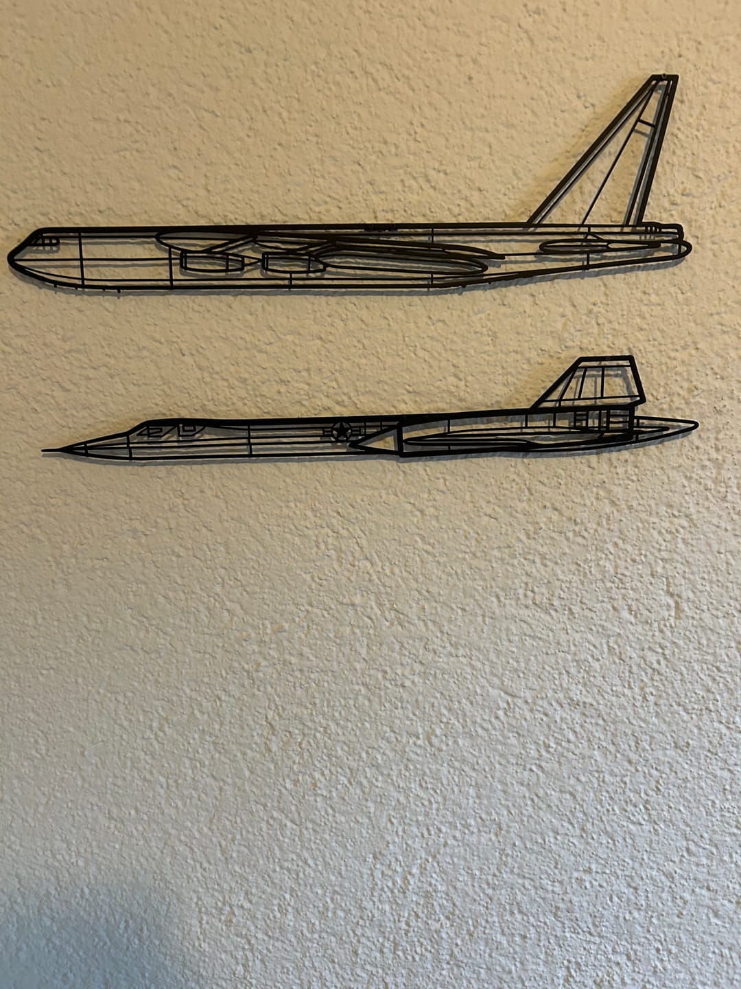 Customer photo review of SR71 BlackBird Silhouette Metal Wall Art