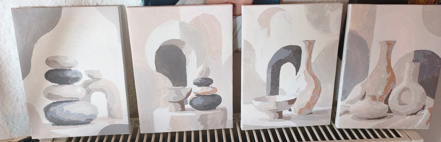 Customer photo review of Calm Stone 4er SET - Mini Malen nach Zahlen