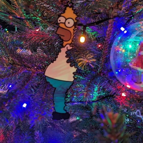 Customer photo review of Homer Hanging Christmas Tree Decoration