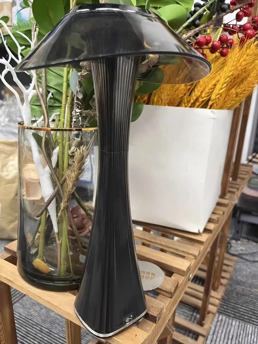Customer photo review of Fluted Rechargeable Table Lamp, Mushroom Cap, Cordless, 27.4 cm