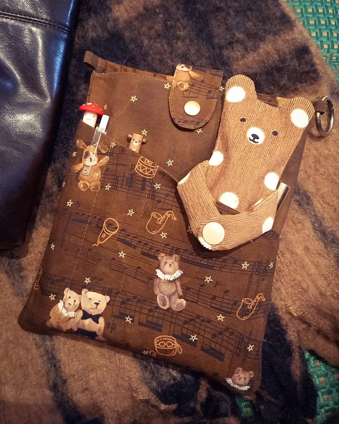 Customer photo review of A5 Book & Journal Sleeve – Warm Brown Collection (Charms Sold Separately)