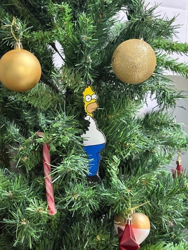 Customer photo review of Homer Hanging Christmas Tree Decoration