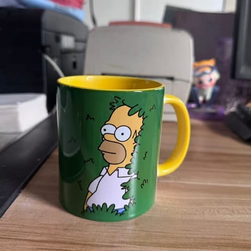 Customer photo review of Homer in the Bush Accent Coffee Mug
