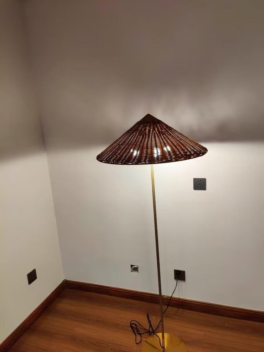 Customer photo review of Conical Shade Floor Lamp, Brass Stem, 64 cm Wide, Plug In