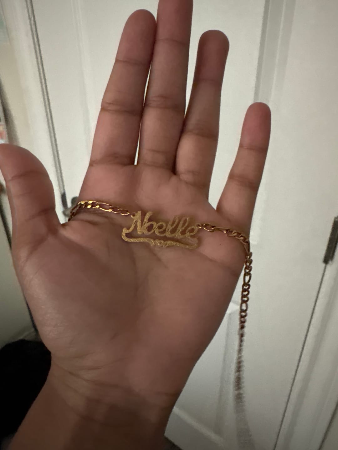 Customer photo review of Diamond Cut Heart Name Necklace