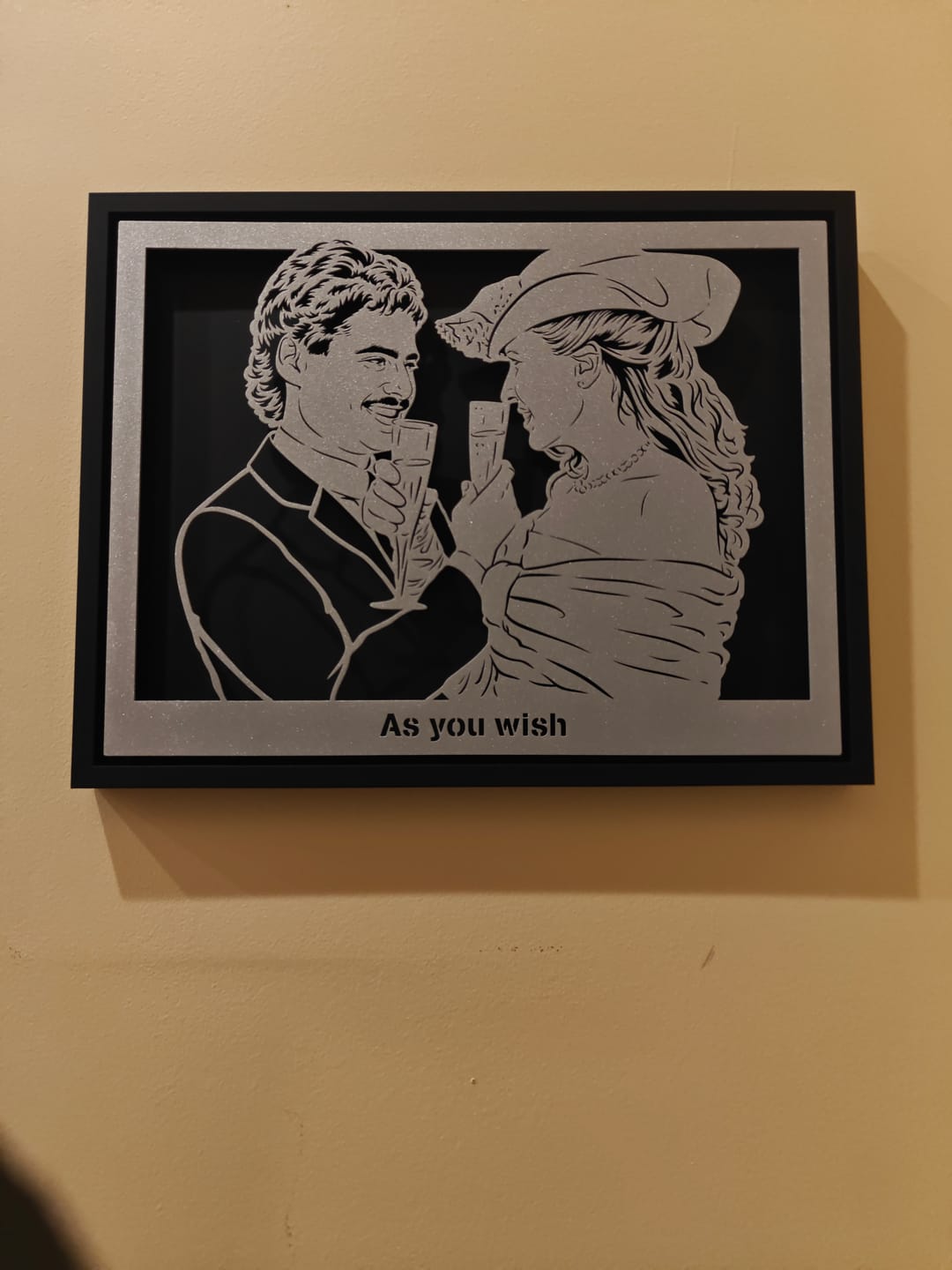 Customer photo review of Wedding Anniversary Metal Portrait