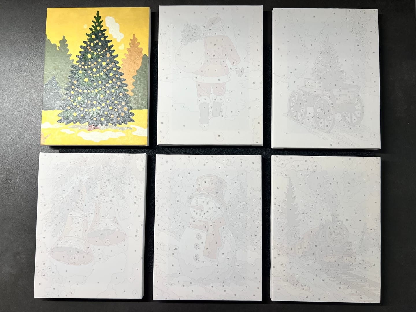 Customer photo review of 6 Mini-Gemälde | Vintage Weihnachten Set