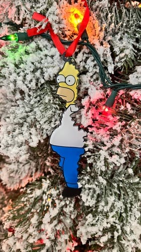 Customer photo review of Homer Hanging Christmas Tree Decoration
