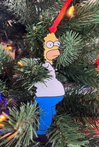Customer photo review of Homer Hanging Christmas Tree Decoration