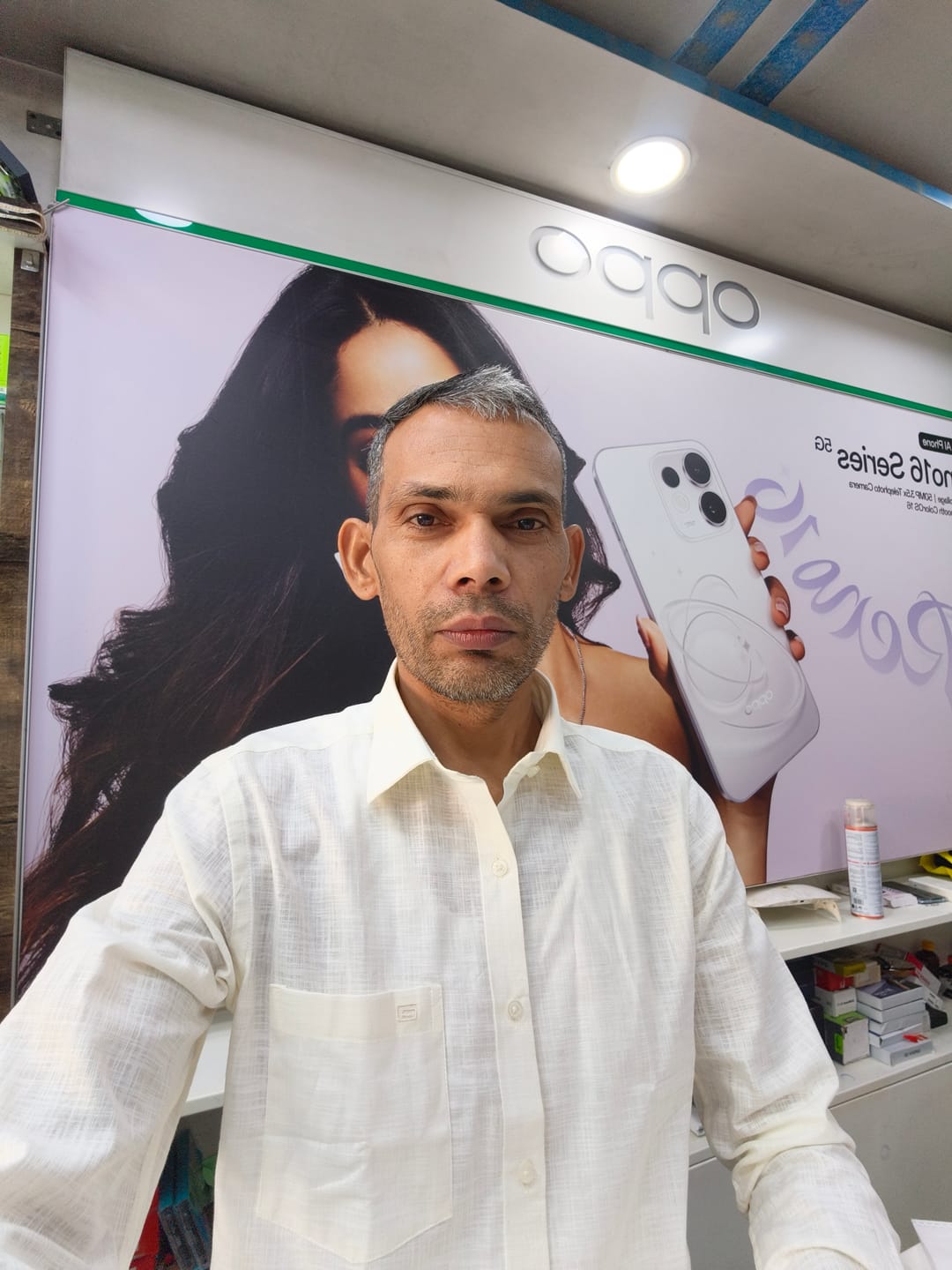 Customer photo review of Indo Cotton - Off White & Summer Green Pack Of 2 Combo Shirts For Men | Ariser