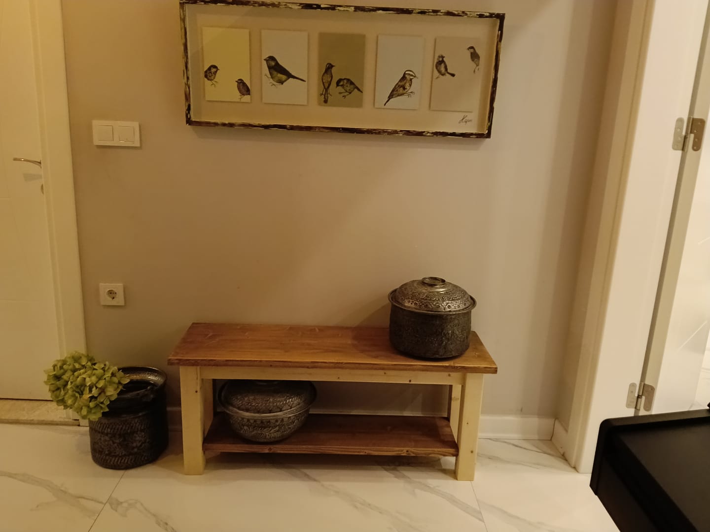 Customer photo review of Ahşap Bank - Hol ve Antre İçin Kapı Önü Bench