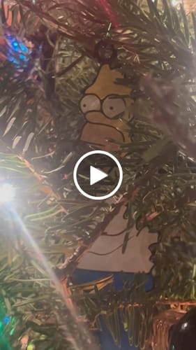 Customer photo review of Homer Hanging Christmas Tree Decoration