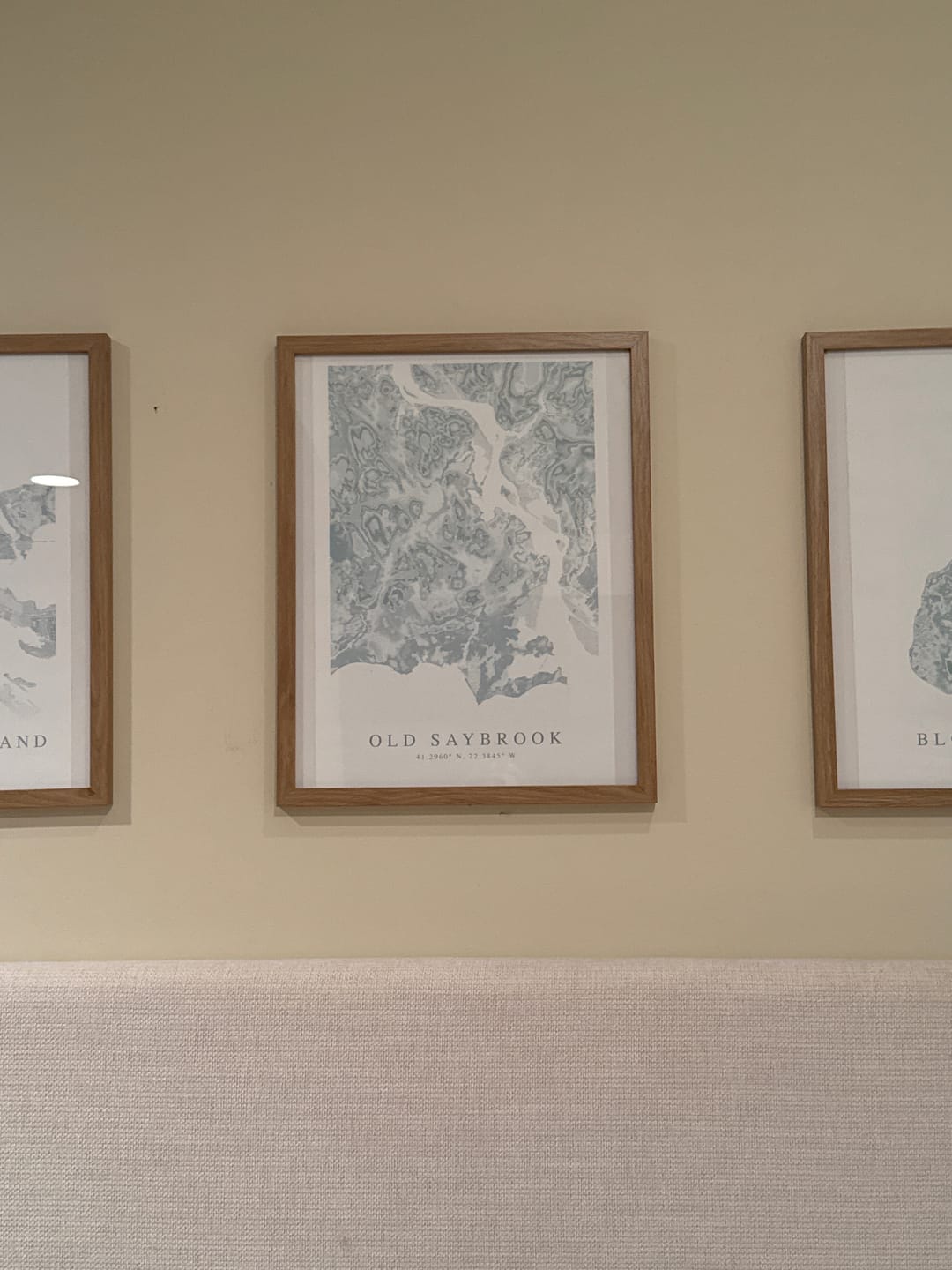 Customer photo review of Old Saybrook Map Print