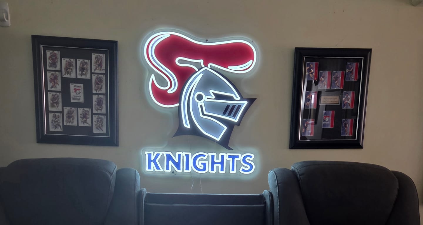 Customer photo review of Newcastle Knights LED Neon Sign