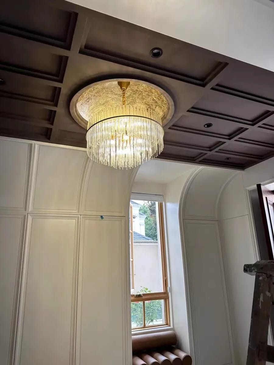 Customer photo review of Glass Rod Cascade Chandelier, Round or Linear, 50–120 cm, LED