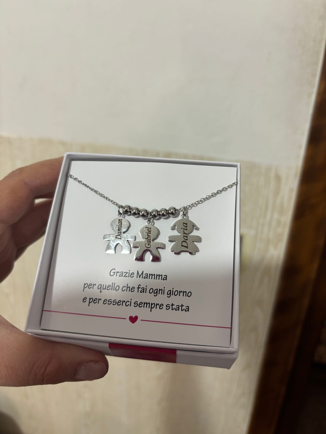 Customer photo review of Collana con bambini - I Miei Tesori