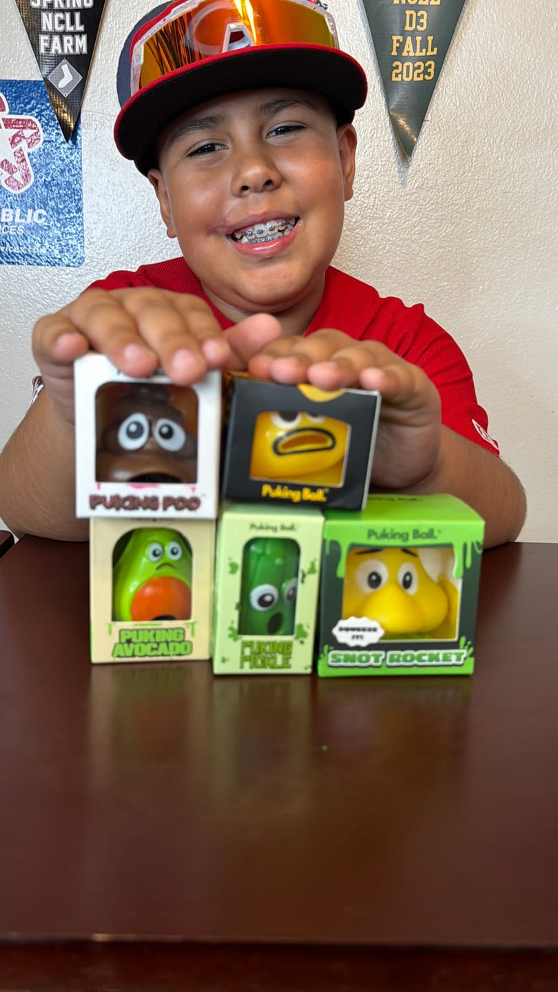 Customer photo review of Puking Ball® – The Original Slime Squishy
