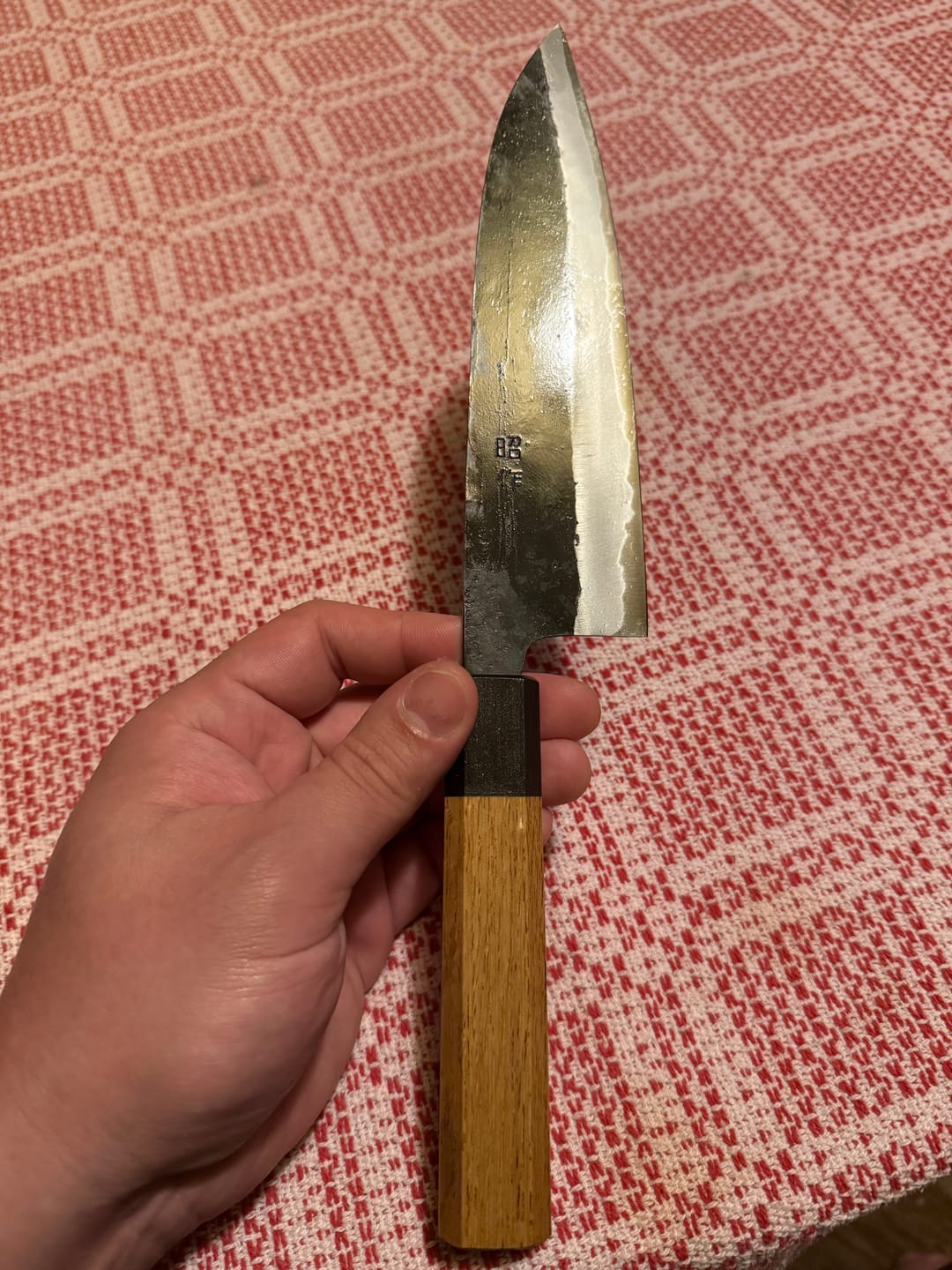 Customer photo review of Akira-Saku White #1 Funayuki Gyutou 180mm (7")