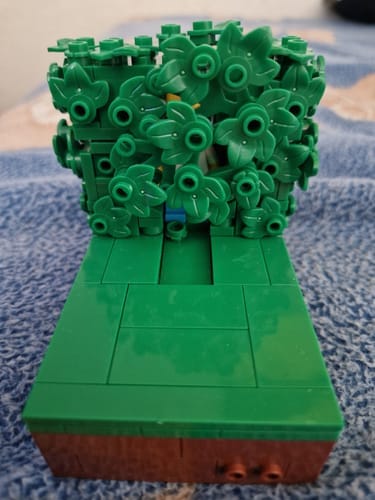 Customer photo review of Buildable Homer in the Bushes Display Set