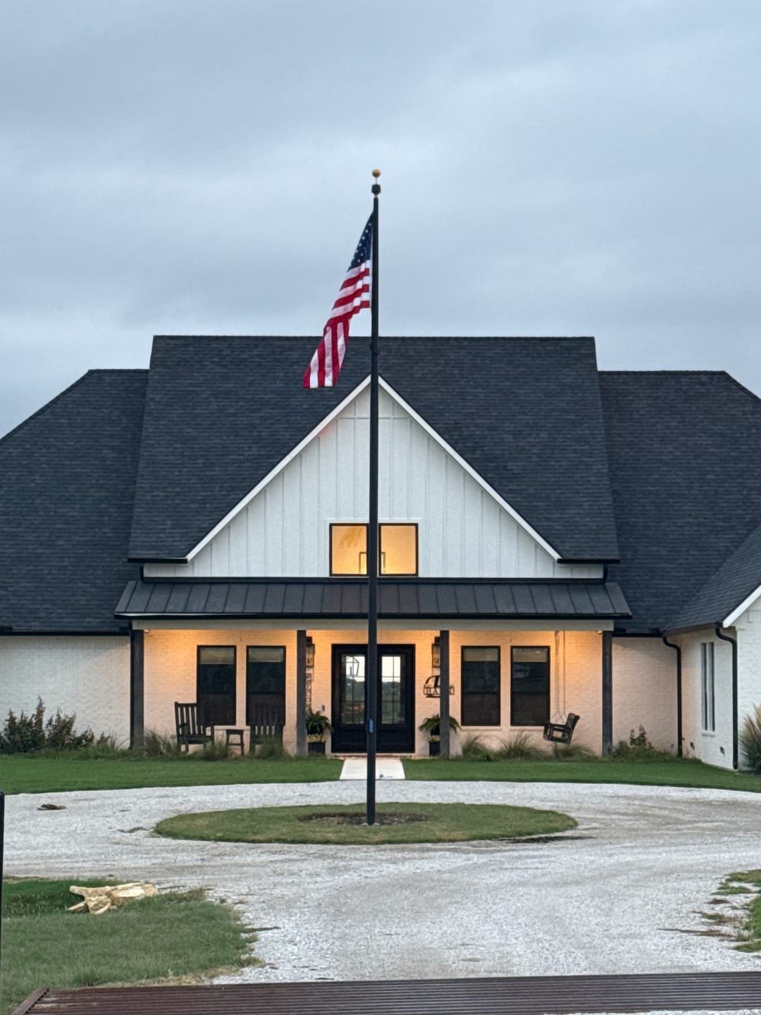 Customer photo review of 30 ft. Commercial Flagpole with Internal Cable Halyard Rated at 91 mph