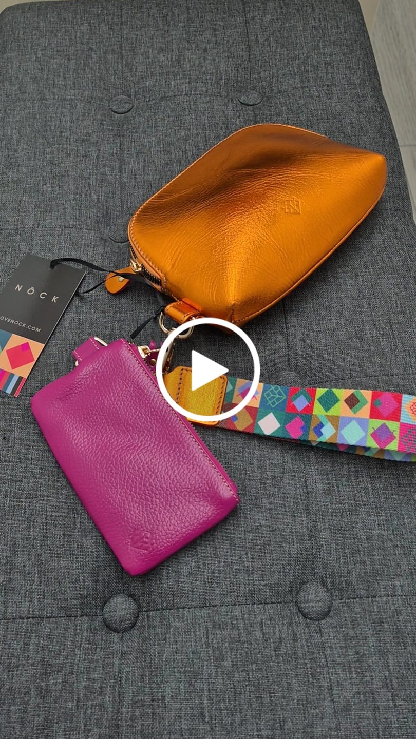 Customer video review of Pulsera Llavero Dúo Naranja Met | Doble cosmetiquera