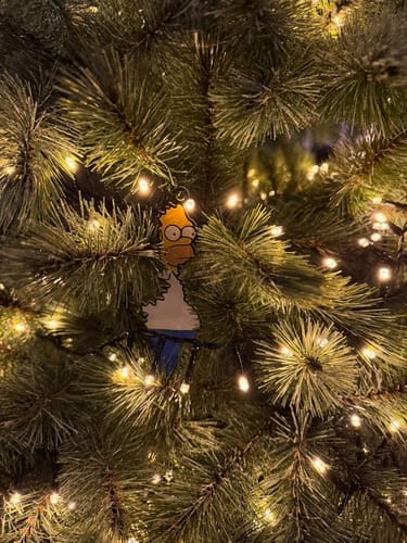 Customer photo review of Homer Hanging Christmas Tree Decoration