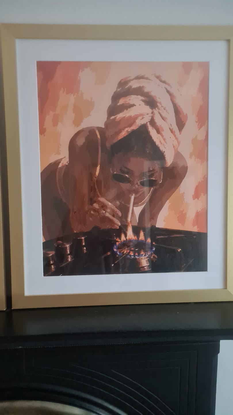 Customer photo review of Too Hot to Handle | Paint by Number