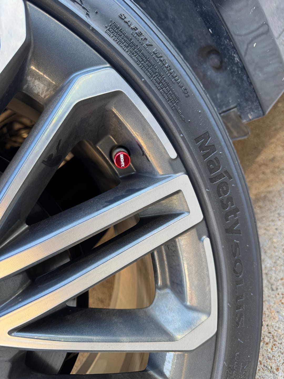 Customer photo review of 80Eighty® Red Valve Stem Caps