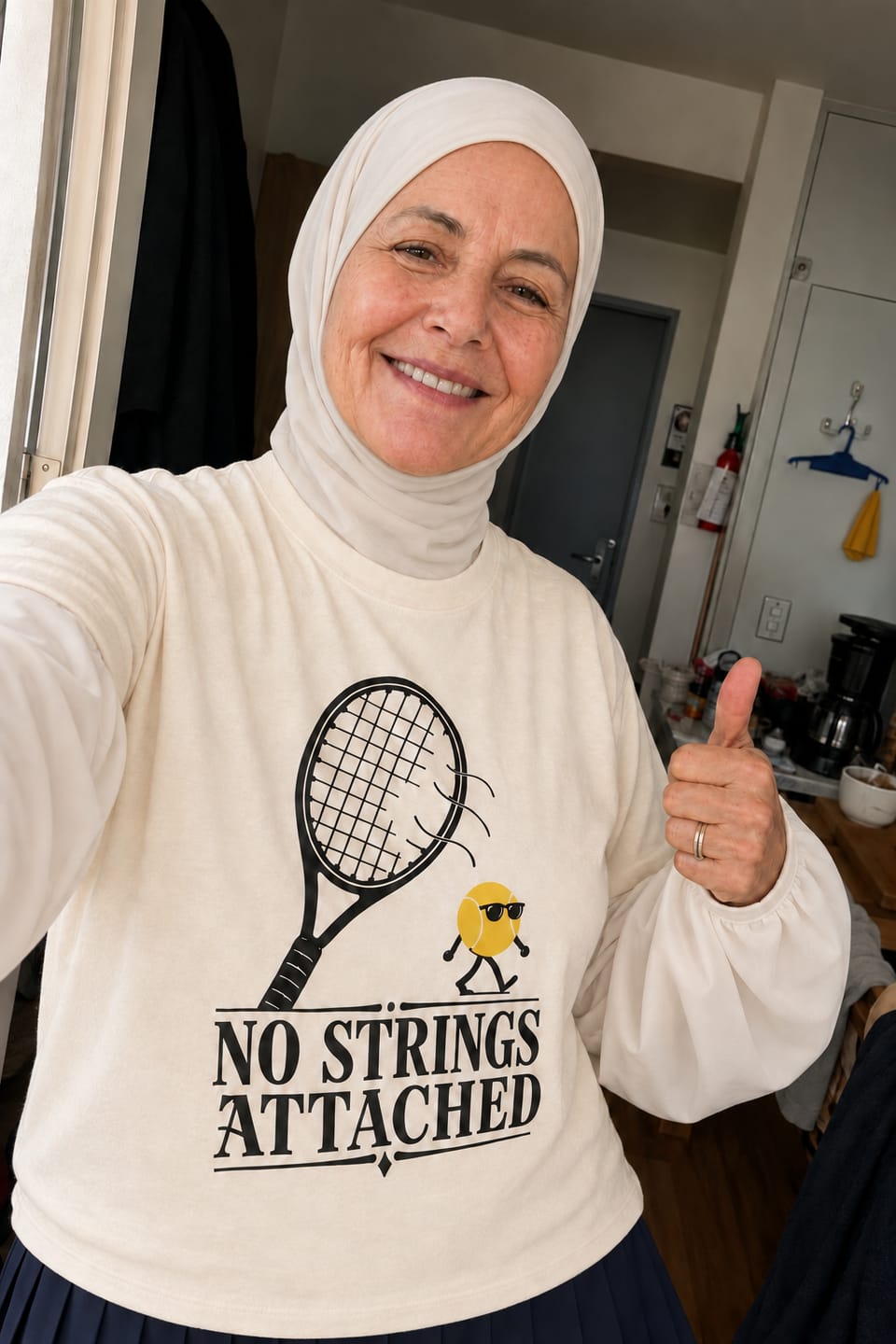 Customer photo review of Strings Attached T-shirt