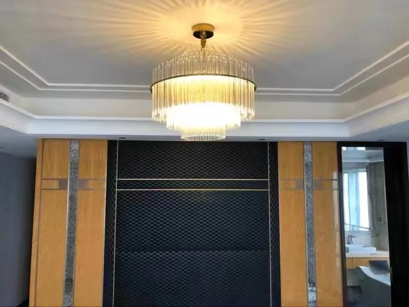 Customer photo review of Glass Rod Cascade Chandelier, Round or Linear, 50–120 cm, LED