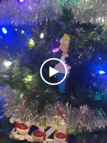 Customer photo review of Homer Hanging Christmas Tree Decoration