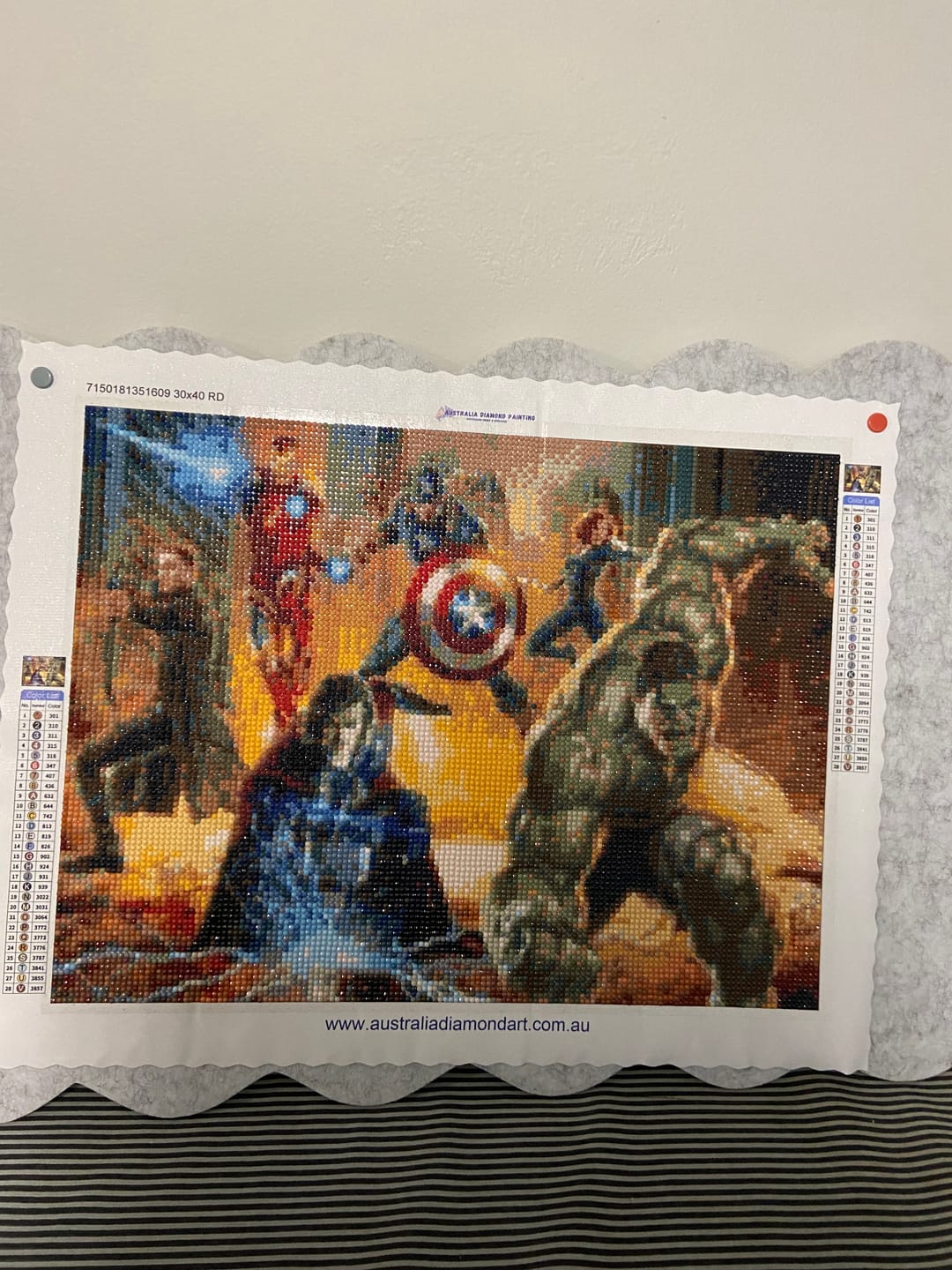Customer photo review of Cartoon Action Heroes  - Full Drill Diamond Painting
