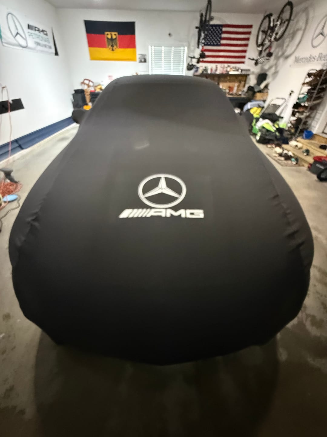 Customer photo review of CUSTOM INDOOR CAR COVER FOR MERCEDES