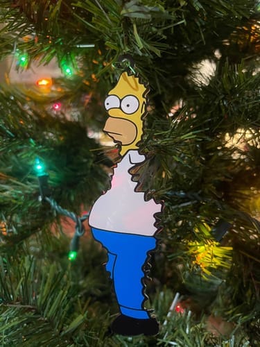 Customer photo review of Homer Hanging Christmas Tree Decoration