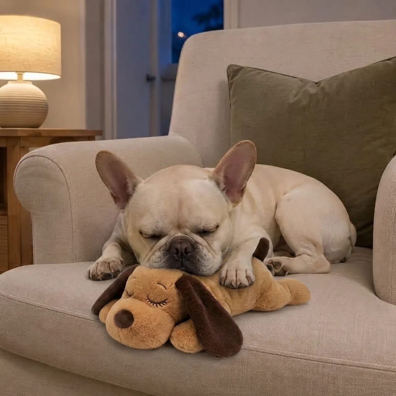 Customer photo review of Heartbeat Pup – Your Dog's Bedtime Buddy